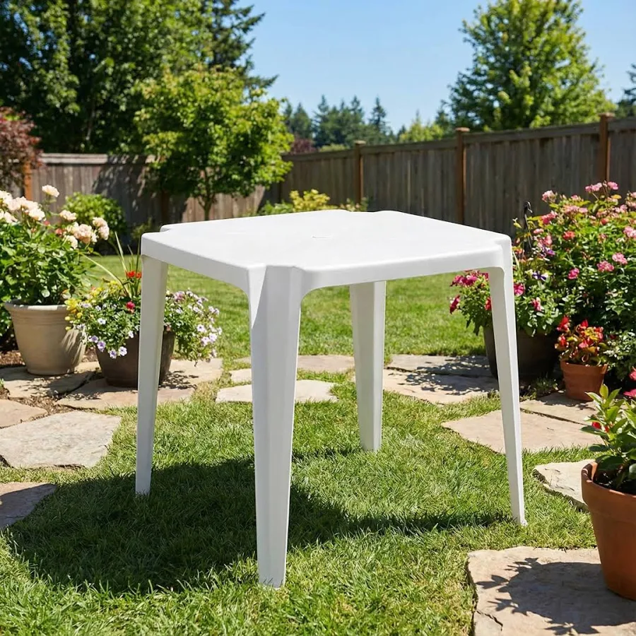 Mesa plástica quadrada para festas